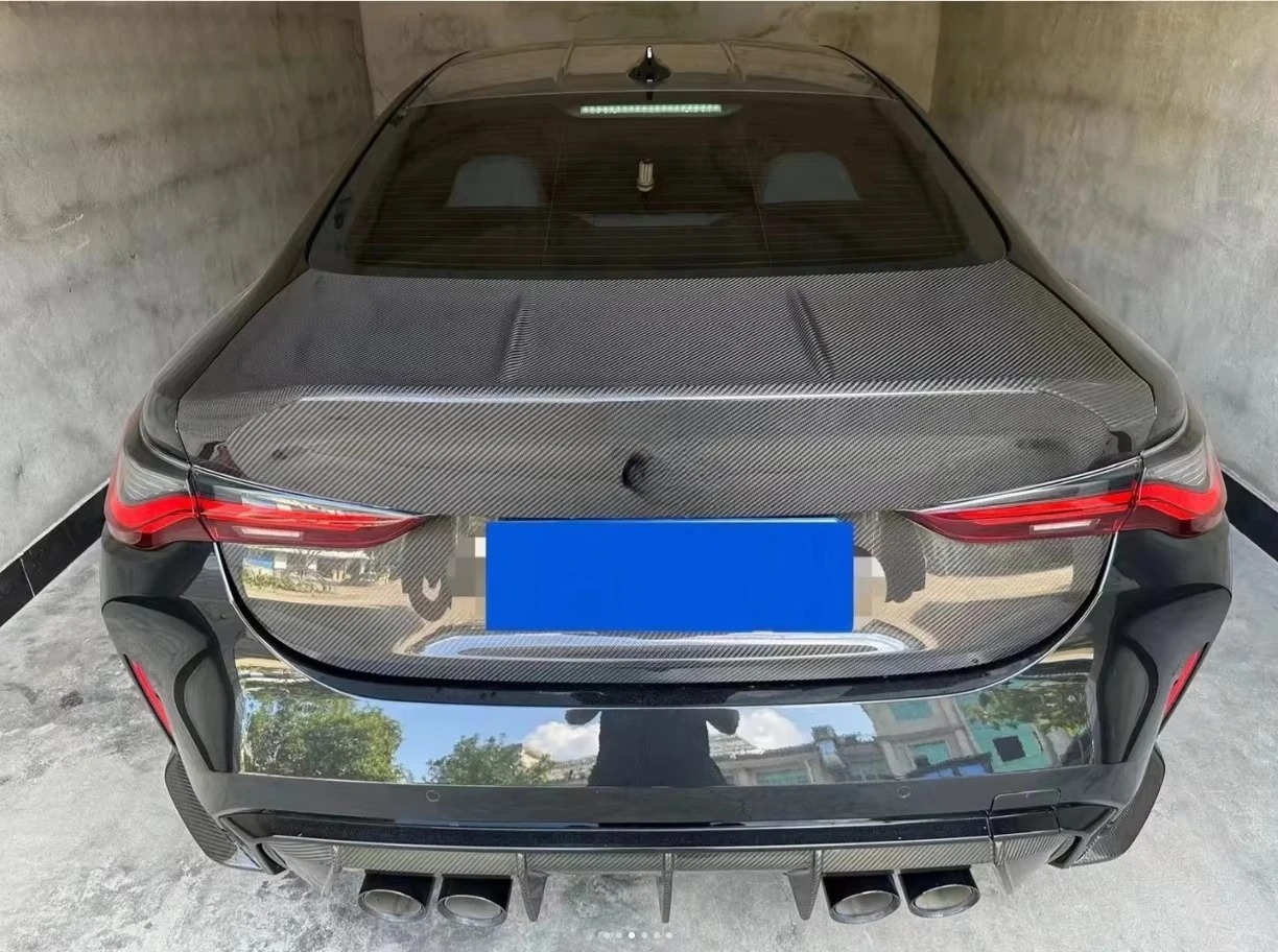 High Quality Dry Carbon for  M3 M4 G80 G82 G83  Fiber Rear Trunk Fit  CSL Style Trunk Boot Lid Rear Deck Boot Lid Cover Hood